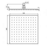 طاسة دش 30*30 كروم جواد